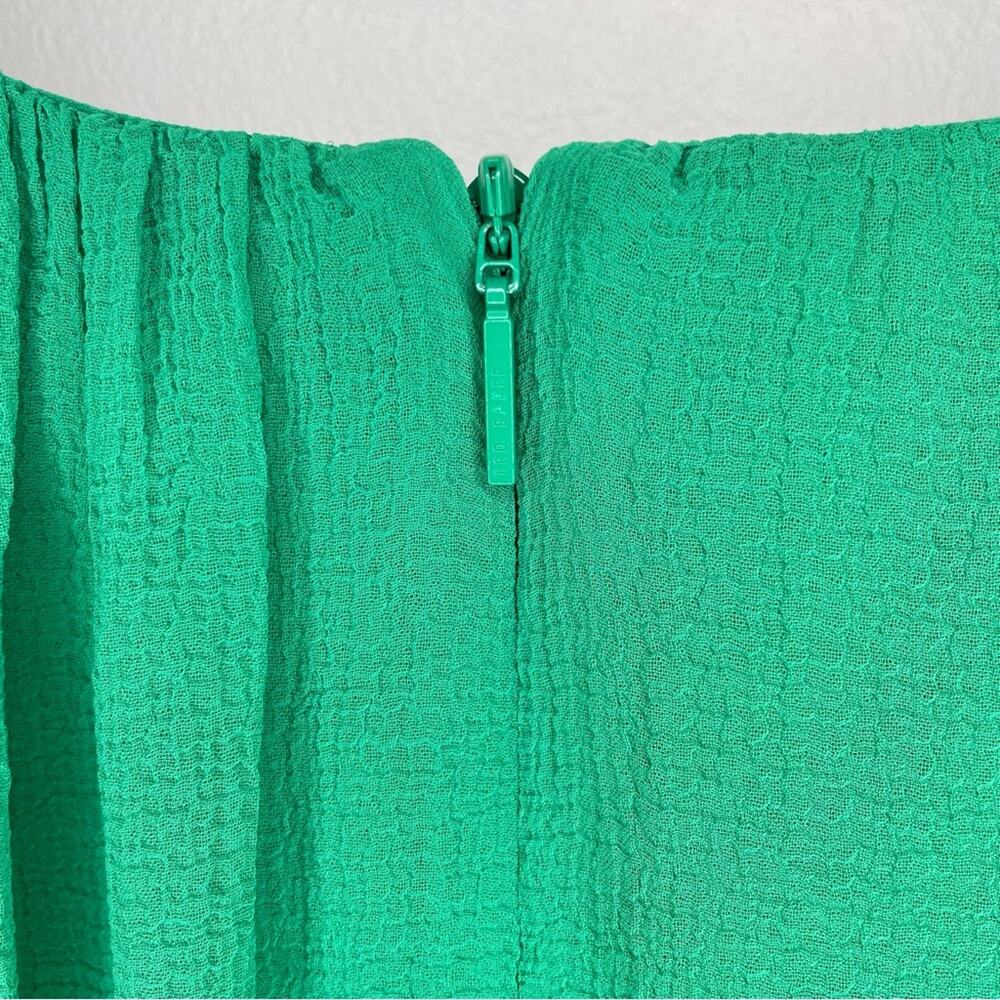 Ted Baker Asymmetrical Tiered Mini Dress in Green Size 6 - Picture 8 of 10